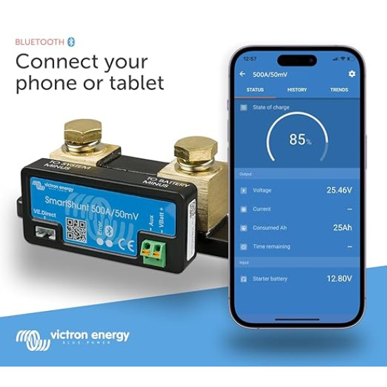 Victron Energy SmartShunt 500 amp Battery Monitor (Bluetooth)