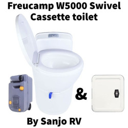 Swivel Bowl Cassette Toilet- Freucamp- W Service Door 3J-W5000- Sanjo