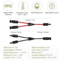 2 piece Solar Cable Y-Splitter