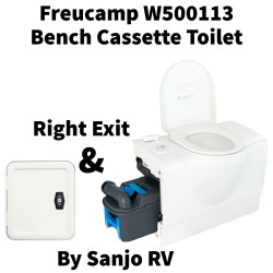 Bench Cassette Toilet - Freucamp - Right W Service Door