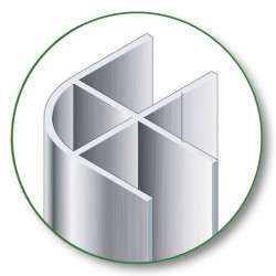 Aluminium Corners 2.2 Metre Length - Open Both Ends MCX607909