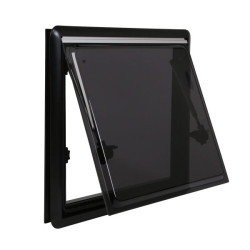 700x300 CWD Hinged Window Tinted - Black Alloy Frame
