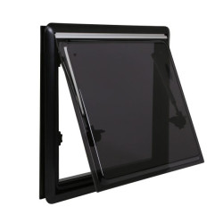 700x400 CWD Hinged Window Tinted- Black Alloy Frame