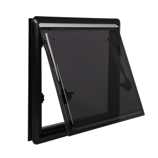 700x400 CWD Hinged Window Tinted- Black Alloy Frame 700x400 CWD Hinged Window Tinted- Black Alloy Frame